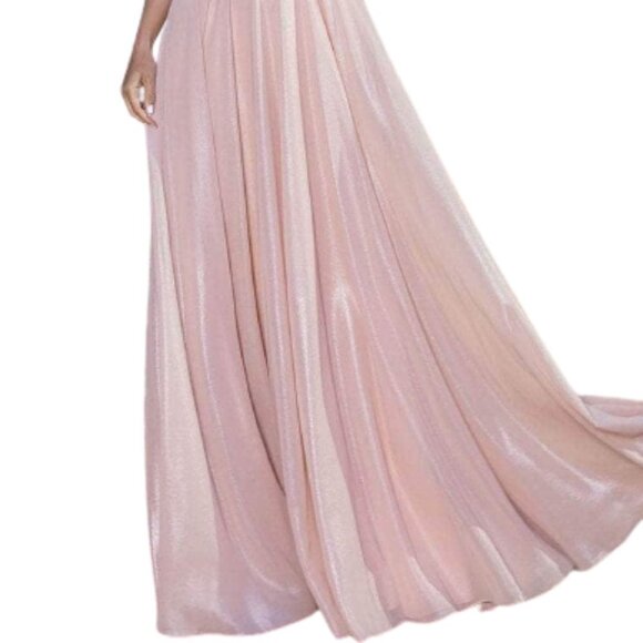 NWT Dancing Queen 4222 Satin Prom Dress Pink Size XL - Picture 3 of 5